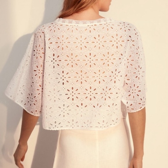 Wilfred Blayze Blouse eyelet white shirt boxy - Picture 1 of 8